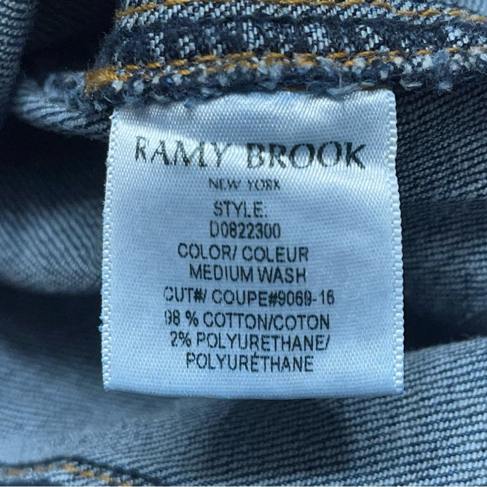 Ramy Brook Lolita Denim Mini Dress Womens 24 Indigo Dyed Button Up Sleeveless - Picture 7 of 13